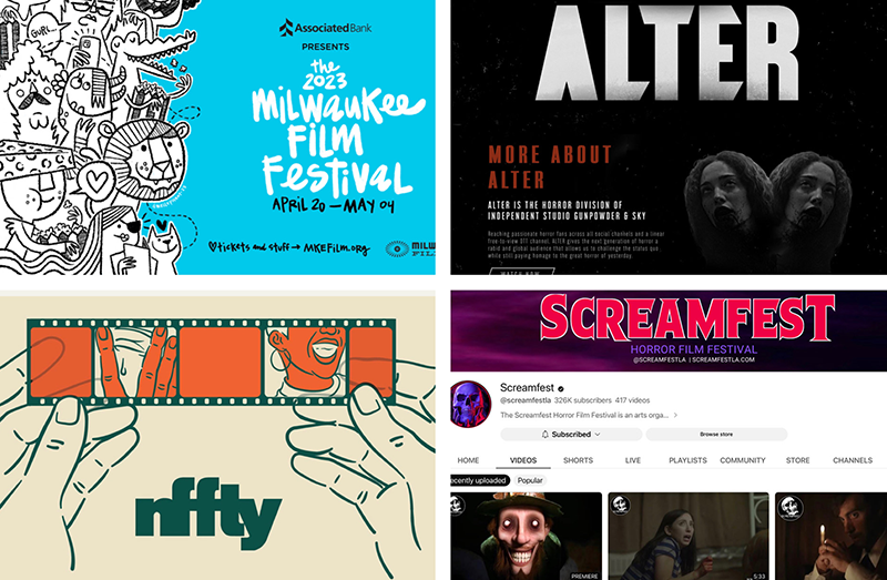 Film Festivals website screen shots